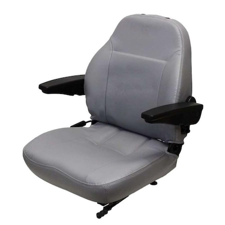 Aftermarket Replacement Gray Seat w/armrests Fits Exmark, Fits Toro Zero Turn Mowers SEQ90-0572